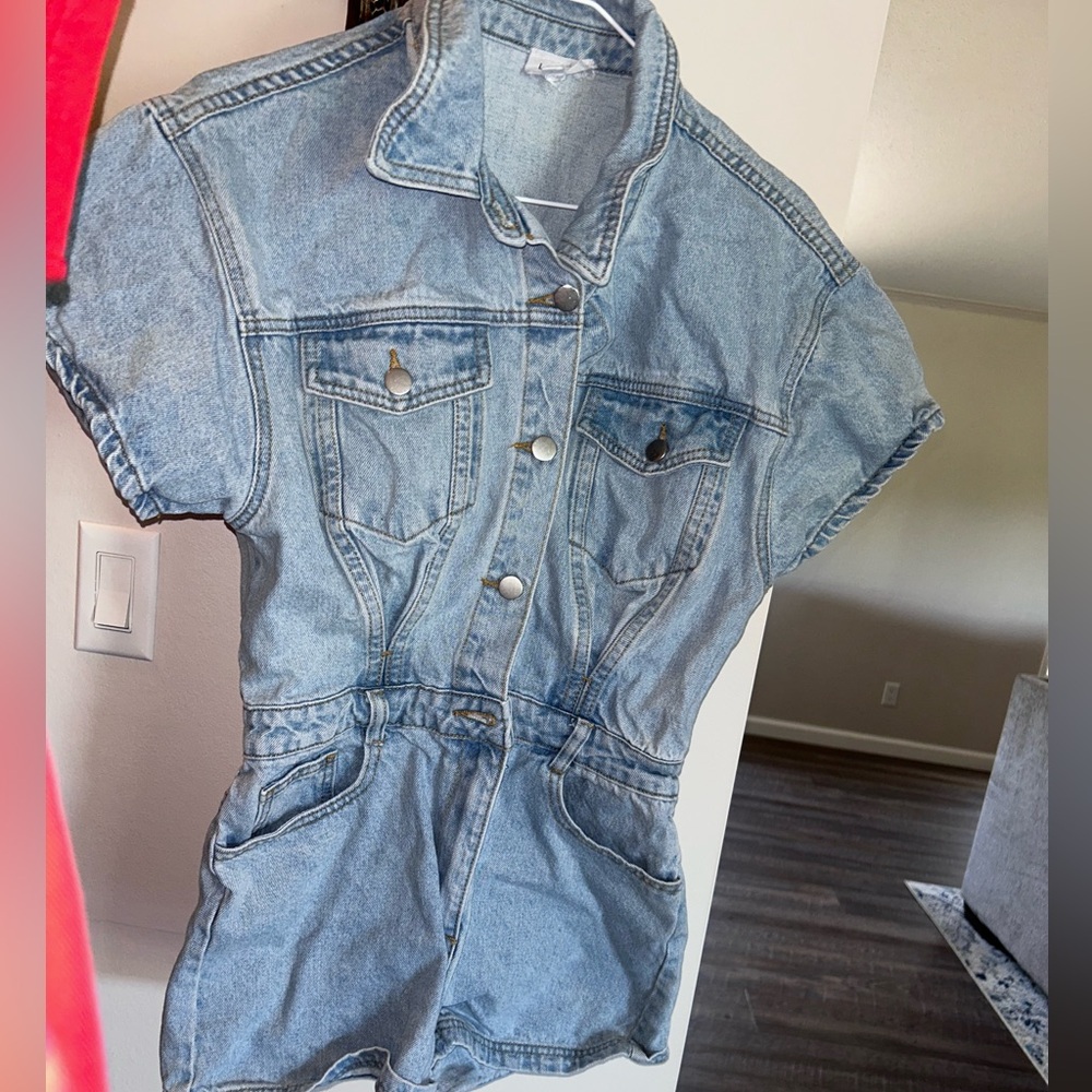 Le Lis Light Blue Denim romper